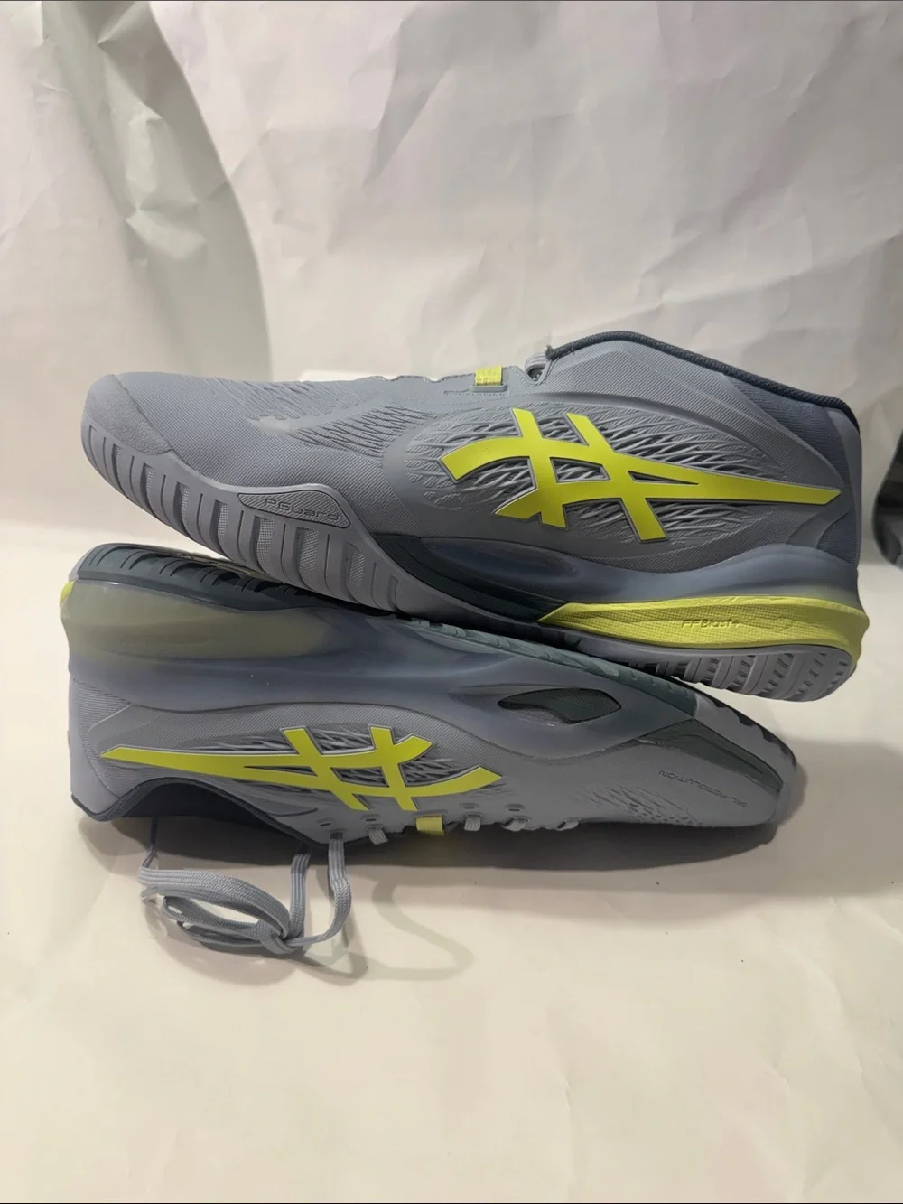 ASICS Gel Resolution X Wide Men’s 12 Tennis Shoes Gray Lime NEW $160
